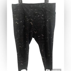 JGX Performance Womens Legging Compression Yoga Marble Black Size 3X